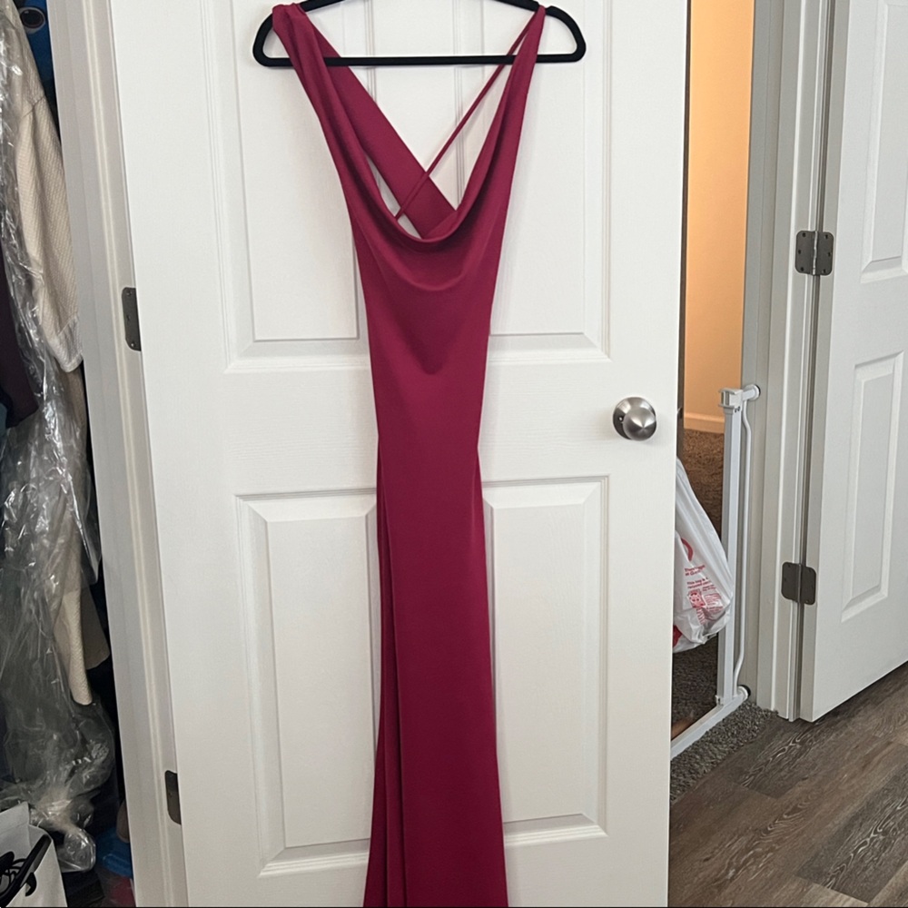 Zara Raspberry Evening Dress